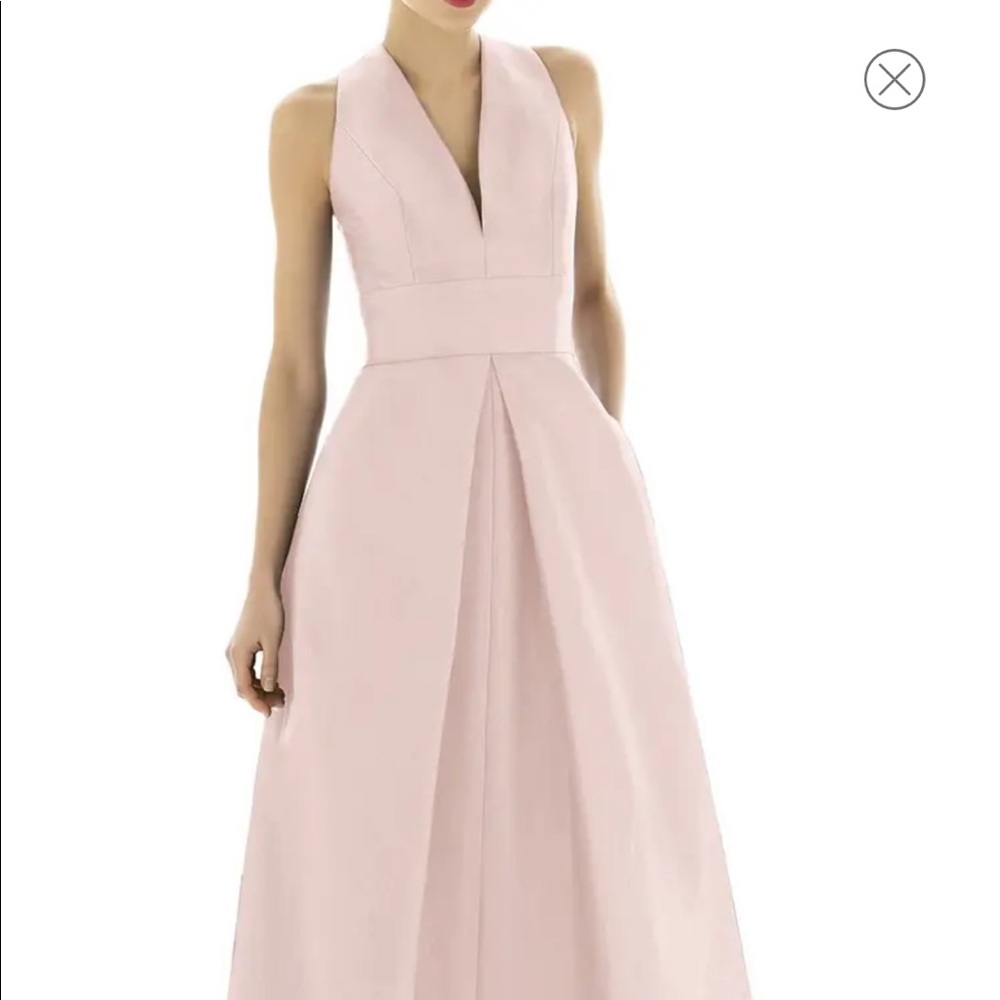 Alfred Sung a line dress champagne color size 2